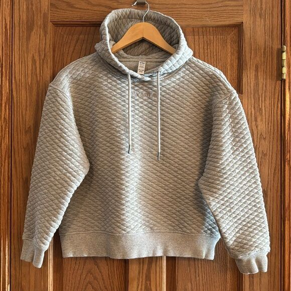 ZYIA ACTIVE Quilted Gray Diamond Hoodie - Picture 8 of 10
